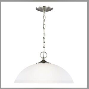 Generation Lighting Geary Dimmable Ceiling Brushed Nickel Hanging Pendant Light